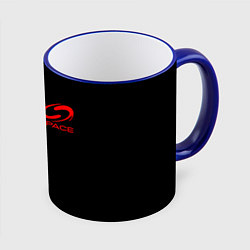 Кружка 3D Nasa space red logo, цвет: 3D-синий кант