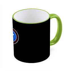 Кружка 3D NASA космос лого, цвет: 3D-светло-зеленый кант