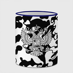 Кружка 3D Герб РФ камуфляж текстура, цвет: 3D-синий кант — фото 2