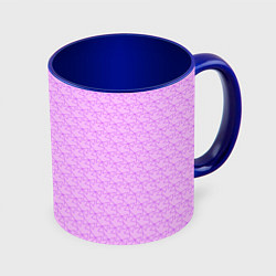 Кружка 3D Розовый паттерн розовые бантики, цвет: 3D-белый + синий