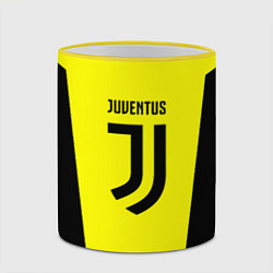 Кружка 3D Juventus sport geometry yellow, цвет: 3D-желтый кант — фото 2