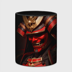 Кружка 3D Демон самурай Они - красный, цвет: 3D-белый + черный — фото 2