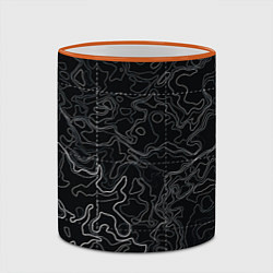 Кружка 3D Топографическая карта, цвет: 3D-оранжевый кант — фото 2