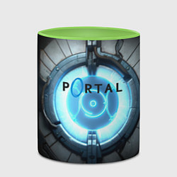 Кружка 3D Portal logo game, цвет: 3D-белый + светло-зеленый — фото 2