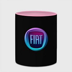 Кружка 3D FIAT logo neon, цвет: 3D-белый + розовый — фото 2