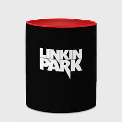 Кружка 3D Lnkin park logo white, цвет: 3D-белый + красный — фото 2