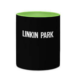 Кружка 3D Linkin park rock white, цвет: 3D-белый + светло-зеленый — фото 2