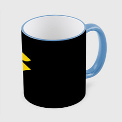Кружка 3D Suzuki logo yellow, цвет: 3D-небесно-голубой кант