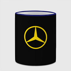 Кружка 3D Mercedes logo yello, цвет: 3D-синий кант — фото 2