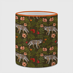 Кружка 3D Волки и шиповник, цвет: 3D-оранжевый кант — фото 2