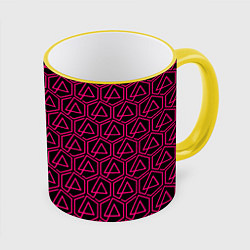 Кружка 3D Linkin park pink logo, цвет: 3D-желтый кант