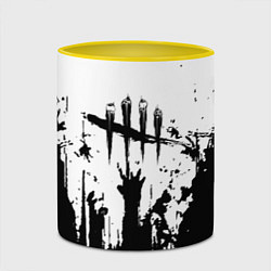 Кружка 3D Dead by daylight horror краски, цвет: 3D-белый + желтый — фото 2