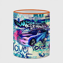 Кружка 3D NFS Most Wanted graffitti, цвет: 3D-оранжевый кант — фото 2