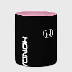 Кружка 3D Honda white logo auto, цвет: 3D-белый + розовый — фото 2