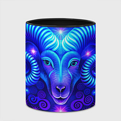 Кружка 3D Знак зодиака овен, цвет: 3D-белый + черный — фото 2