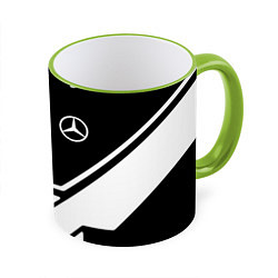 Кружка 3D Mercedes bens geometry, цвет: 3D-светло-зеленый кант