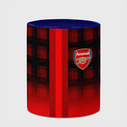 Кружка 3D Arsenal fc sport geometry steel, цвет: 3D-белый + синий — фото 2