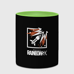 Кружка 3D Rainbow six action game, цвет: 3D-белый + светло-зеленый — фото 2