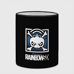 Кружка 3D Rainbow six шутер гейм стиль, цвет: 3D-черный кант — фото 2