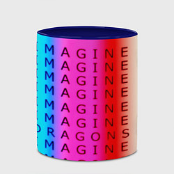 Кружка 3D Imagine Dragons neon rock, цвет: 3D-белый + синий — фото 2