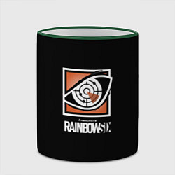 Кружка 3D Rainbow six logo ubisoft favorite, цвет: 3D-зеленый кант — фото 2