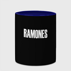 Кружка 3D Ramones white logo, цвет: 3D-белый + синий — фото 2