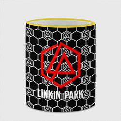 Кружка 3D Linkin park logo pattern, цвет: 3D-желтый кант — фото 2