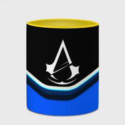 Кружка 3D Assassins Creed logo abstergo, цвет: 3D-белый + желтый — фото 2