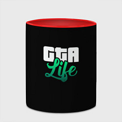 Кружка 3D GTA life logo, цвет: 3D-белый + красный — фото 2