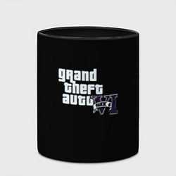 Кружка 3D GTA 6 logo vice city, цвет: 3D-белый + черный — фото 2