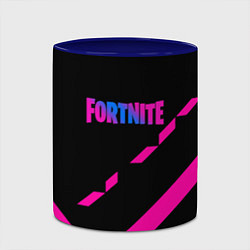 Кружка 3D Fortnite geometry pink, цвет: 3D-белый + синий — фото 2