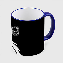 Кружка 3D Samurai dragon steel japan, цвет: 3D-синий кант