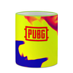 Кружка 3D PUBG neon flame, цвет: 3D-светло-зеленый кант — фото 2