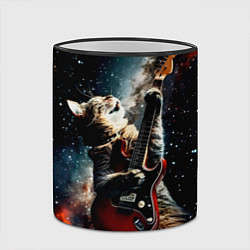 Кружка 3D Космический кот играет на гитаре, цвет: 3D-черный кант — фото 2