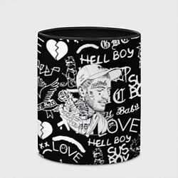 Кружка 3D Lil Peep pattern автографы лого, цвет: 3D-белый + черный — фото 2
