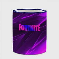 Кружка 3D Fortnite neon stripes angles logo, цвет: 3D-синий кант — фото 2