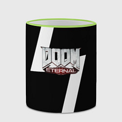 Кружка 3D Doom eternal geometry white, цвет: 3D-светло-зеленый кант — фото 2