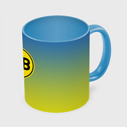 Кружка 3D Borussia gradient, цвет: 3D-белый + небесно-голубой