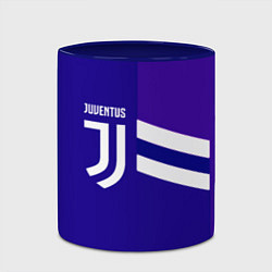 Кружка 3D Juventus sport geometry line, цвет: 3D-белый + синий — фото 2