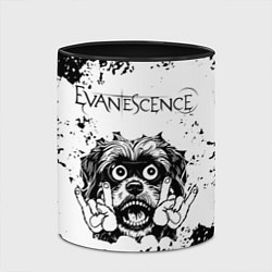 Кружка 3D Evanescence - рок пес, цвет: 3D-белый + черный — фото 2