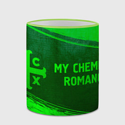 Кружка 3D My Chemical Romance - green gradient по-горизонтал, цвет: 3D-светло-зеленый кант — фото 2