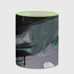 Кружка 3D Touhou Project Койши Комейдзи взгляд, цвет: 3D-светло-зеленый кант — фото 2