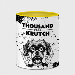 Кружка 3D Thousand Foot Krutch - рок пес, цвет: 3D-белый + желтый — фото 2
