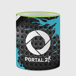 Кружка 3D Portal game краски, цвет: 3D-светло-зеленый кант — фото 2