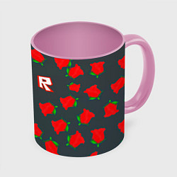 Кружка 3D Roblox rose, цвет: 3D-белый + розовый