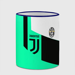 Кружка 3D Juventus geometry, цвет: 3D-синий кант — фото 2