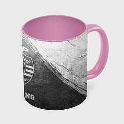 Кружка 3D Sporting - grey gradient, цвет: 3D-белый + розовый