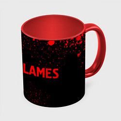 Кружка 3D In Flames - red gradient по-горизонтали, цвет: 3D-белый + красный