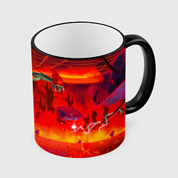 Кружка 3D Iron Maiden rock colored, цвет: 3D-черный кант