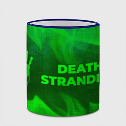 Кружка 3D Death Stranding - green gradient по-горизонтали, цвет: 3D-синий кант — фото 2